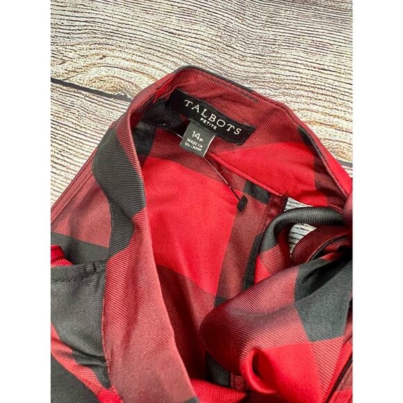 Talbots NWOT top size 14p side zip neck tie BEAUTIFUL top - Picture 4 of 8